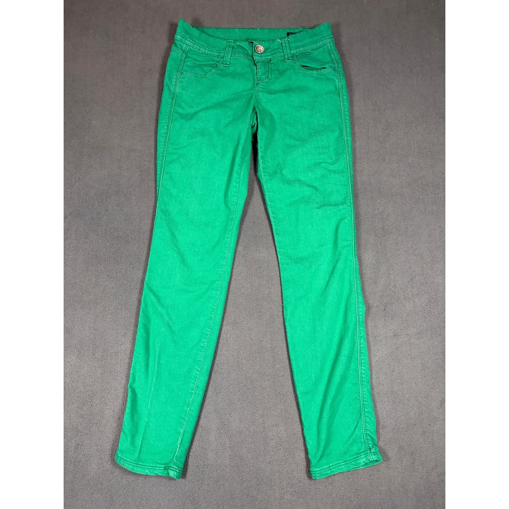Benetton Jeggings Womens 27 Green Low Rise Slim Fit Casual